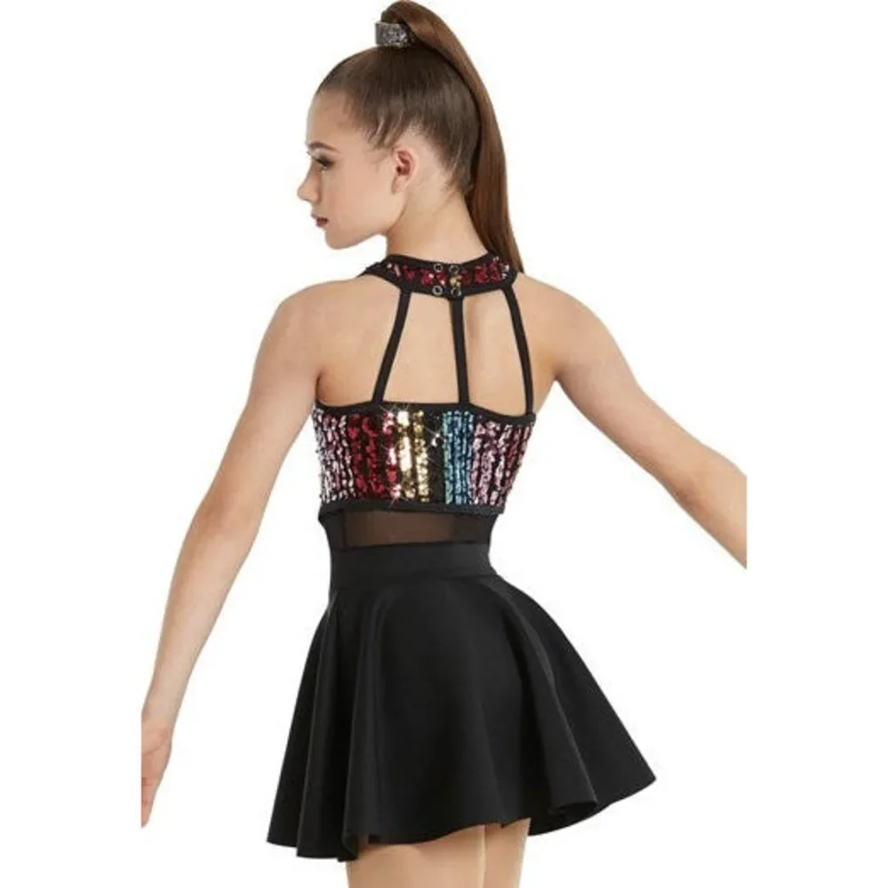 Pre-Owned Dance Costume Large Child Black Weissman 11962 Tap Jazz Clogging Musi